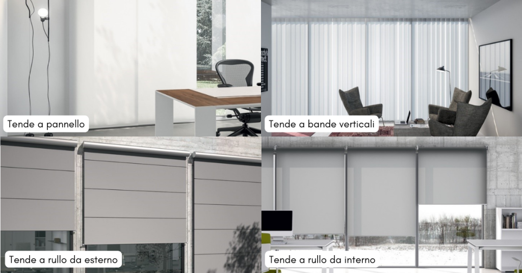 Tipologie di tende da interni per ogni ambiente di lavoro. Progetto Ufficio